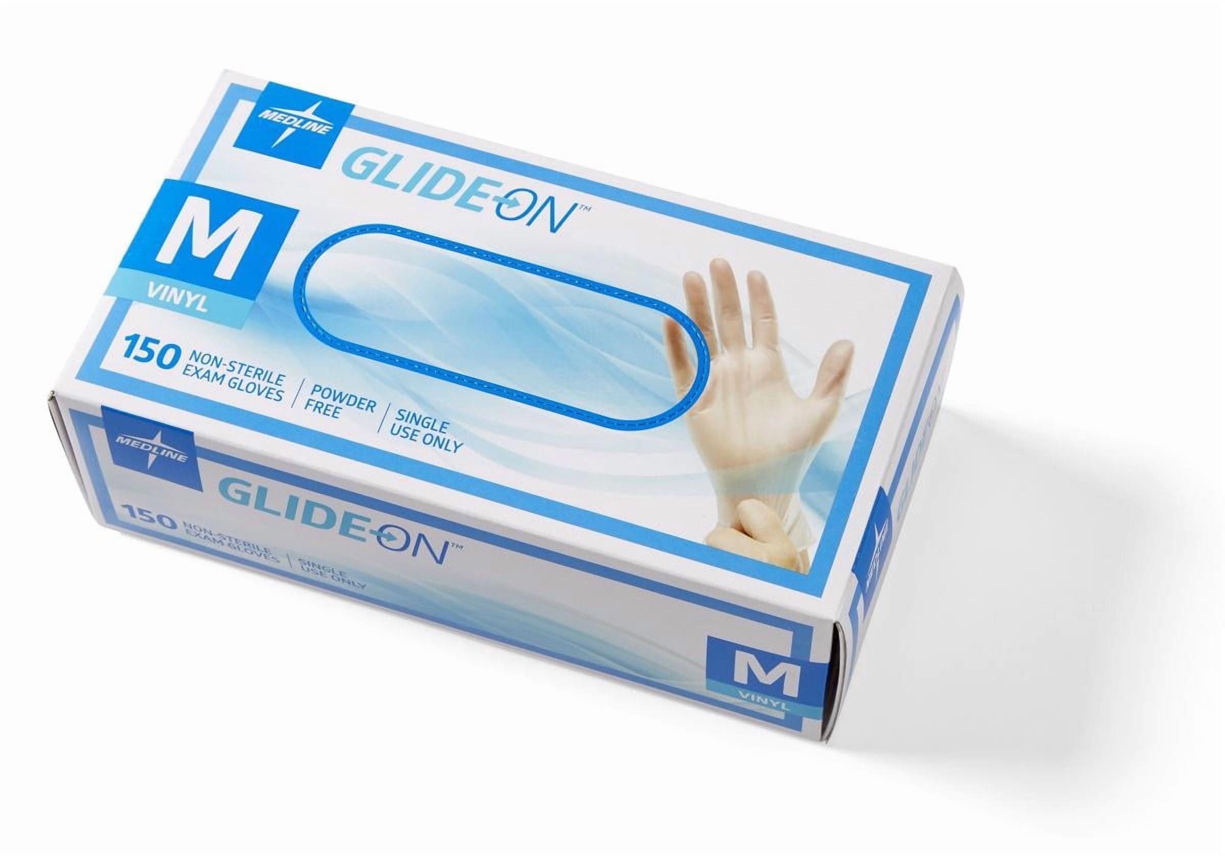 Medline GlideOn Vinyl Exam Gloves
