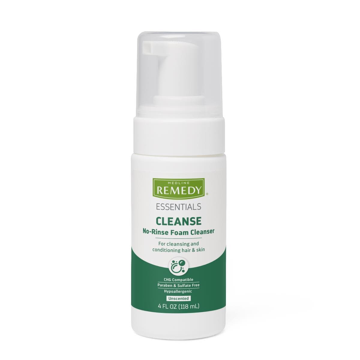 Medline Remedy Essentials Cleanse No-Rinse Foam Cleanser